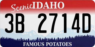 ID license plate 3B2714D