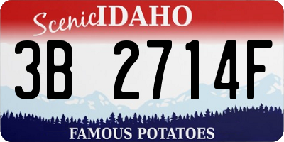 ID license plate 3B2714F