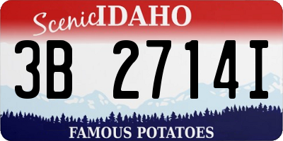 ID license plate 3B2714I