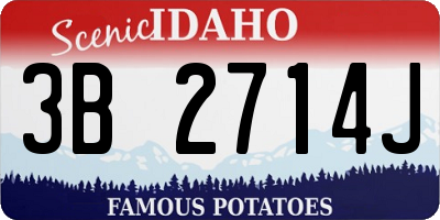ID license plate 3B2714J