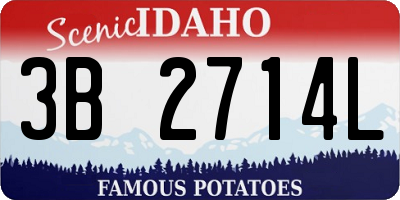 ID license plate 3B2714L