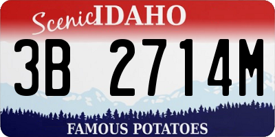 ID license plate 3B2714M
