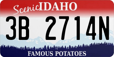 ID license plate 3B2714N