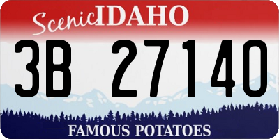 ID license plate 3B2714O