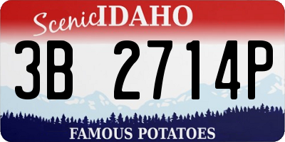 ID license plate 3B2714P