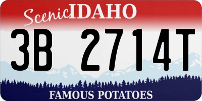 ID license plate 3B2714T