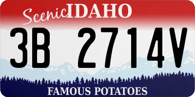 ID license plate 3B2714V