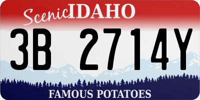 ID license plate 3B2714Y