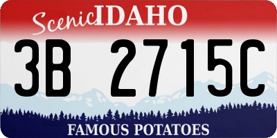 ID license plate 3B2715C