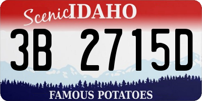 ID license plate 3B2715D