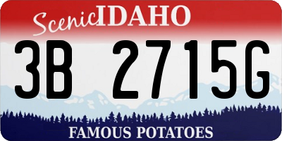 ID license plate 3B2715G