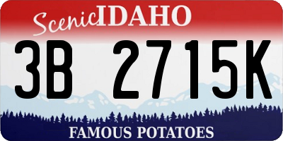 ID license plate 3B2715K