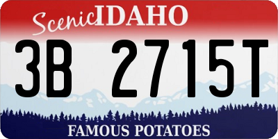 ID license plate 3B2715T