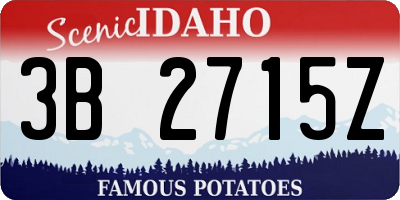 ID license plate 3B2715Z