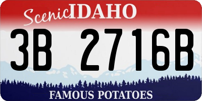ID license plate 3B2716B