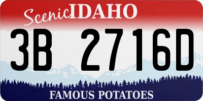 ID license plate 3B2716D