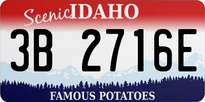 ID license plate 3B2716E