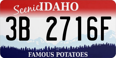 ID license plate 3B2716F