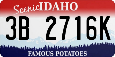 ID license plate 3B2716K