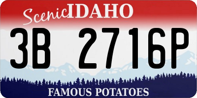 ID license plate 3B2716P