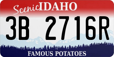 ID license plate 3B2716R