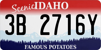 ID license plate 3B2716Y