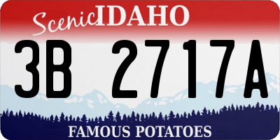 ID license plate 3B2717A