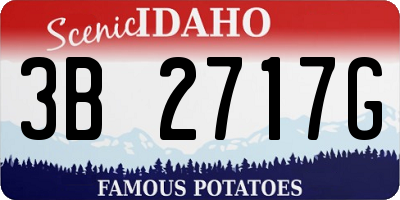 ID license plate 3B2717G