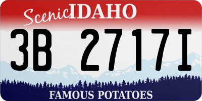 ID license plate 3B2717I