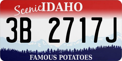 ID license plate 3B2717J