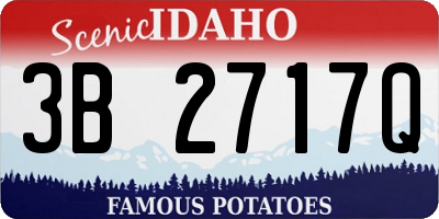 ID license plate 3B2717Q