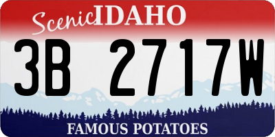 ID license plate 3B2717W
