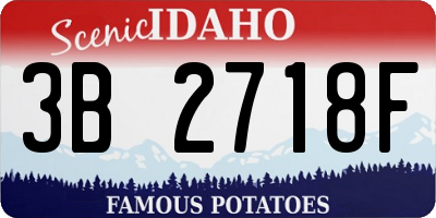 ID license plate 3B2718F