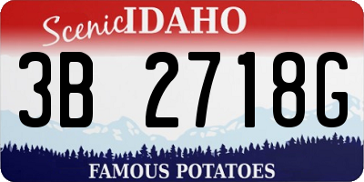 ID license plate 3B2718G