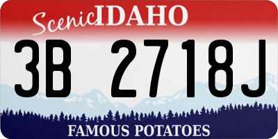 ID license plate 3B2718J