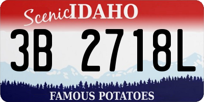 ID license plate 3B2718L