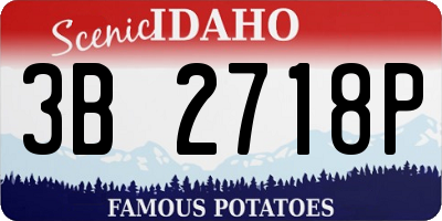 ID license plate 3B2718P