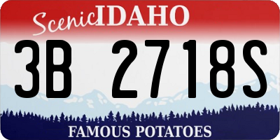 ID license plate 3B2718S