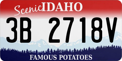 ID license plate 3B2718V