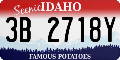 ID license plate 3B2718Y