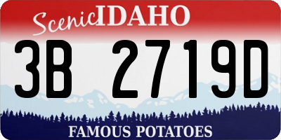 ID license plate 3B2719D