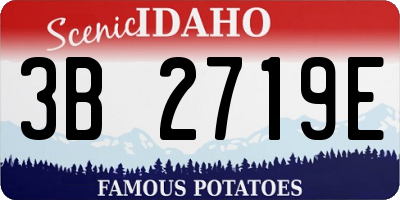 ID license plate 3B2719E
