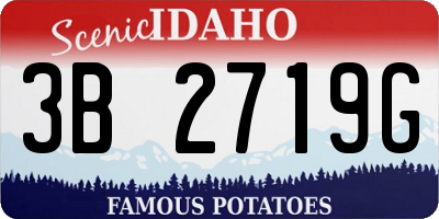 ID license plate 3B2719G