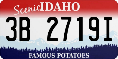 ID license plate 3B2719I