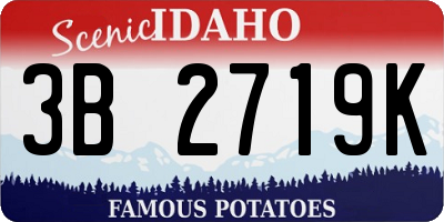ID license plate 3B2719K
