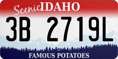 ID license plate 3B2719L