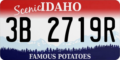 ID license plate 3B2719R