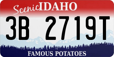 ID license plate 3B2719T