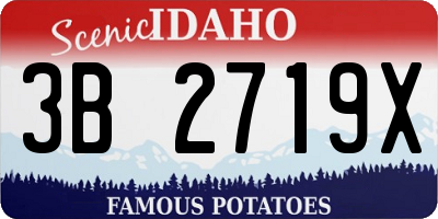 ID license plate 3B2719X