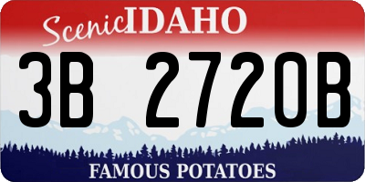 ID license plate 3B2720B
